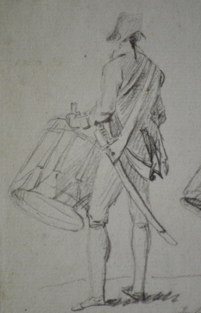 Francois Louis Joseph Watteau Of Lille 1758-1823. "drum Studies."-photo-4