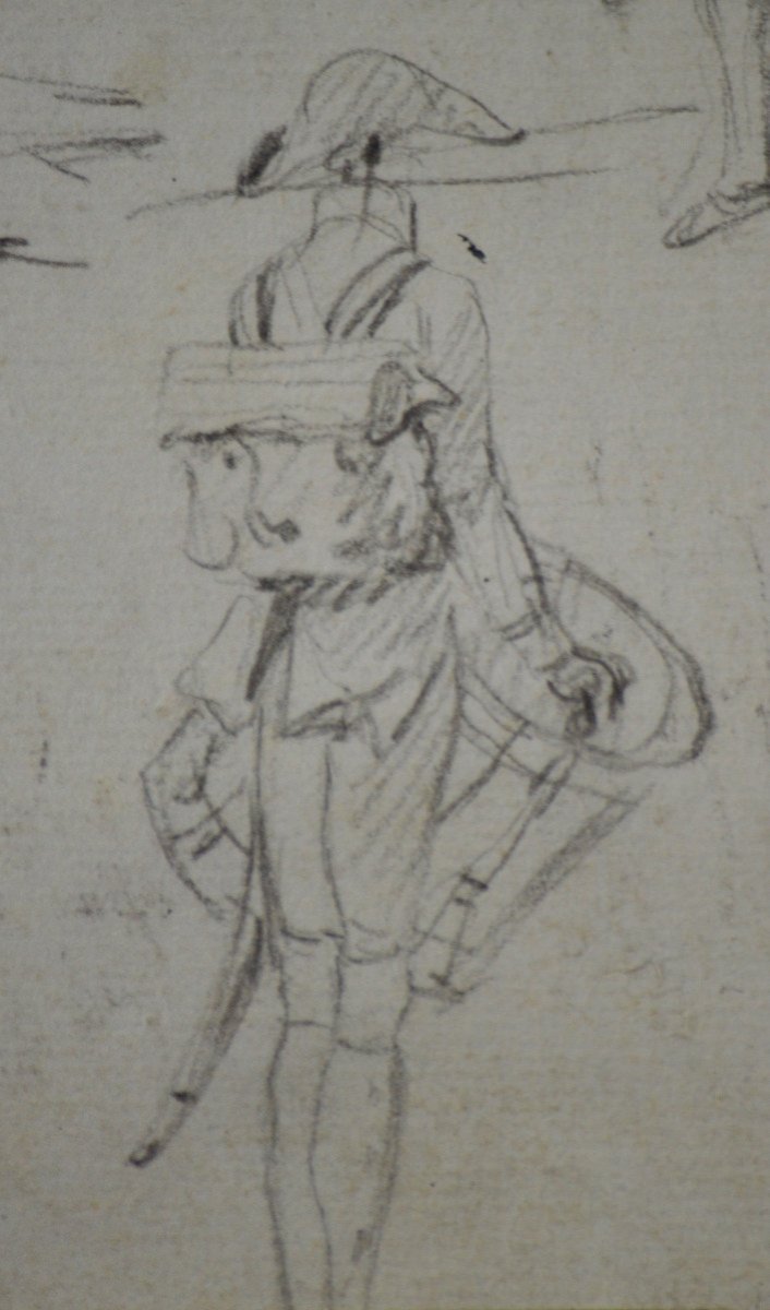 Francois Louis Joseph Watteau Of Lille 1758-1823. "drum Studies."-photo-6