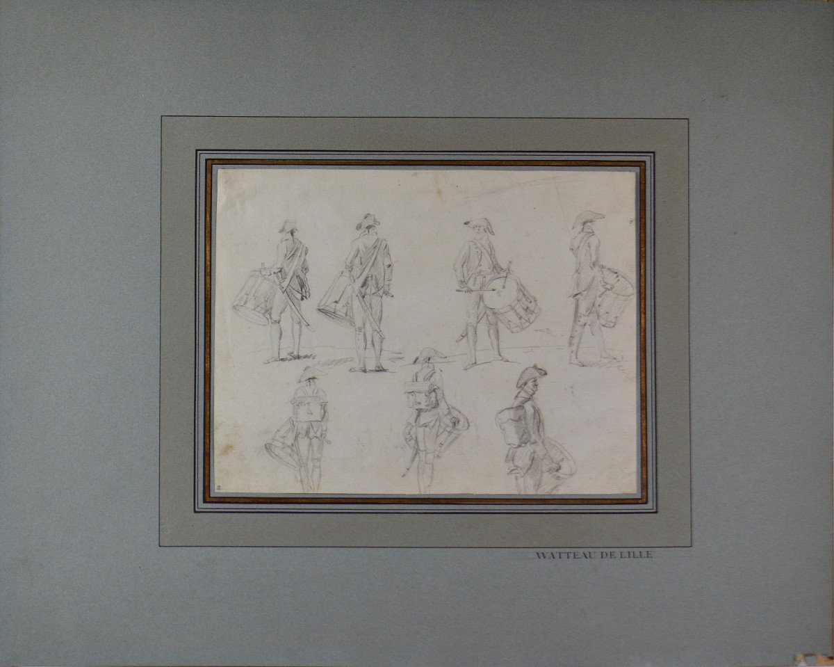 Francois Louis Joseph Watteau Of Lille 1758-1823. "drum Studies."