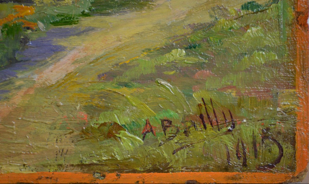 Alexandre Bailly 1866-1949. "Paysage."-photo-2