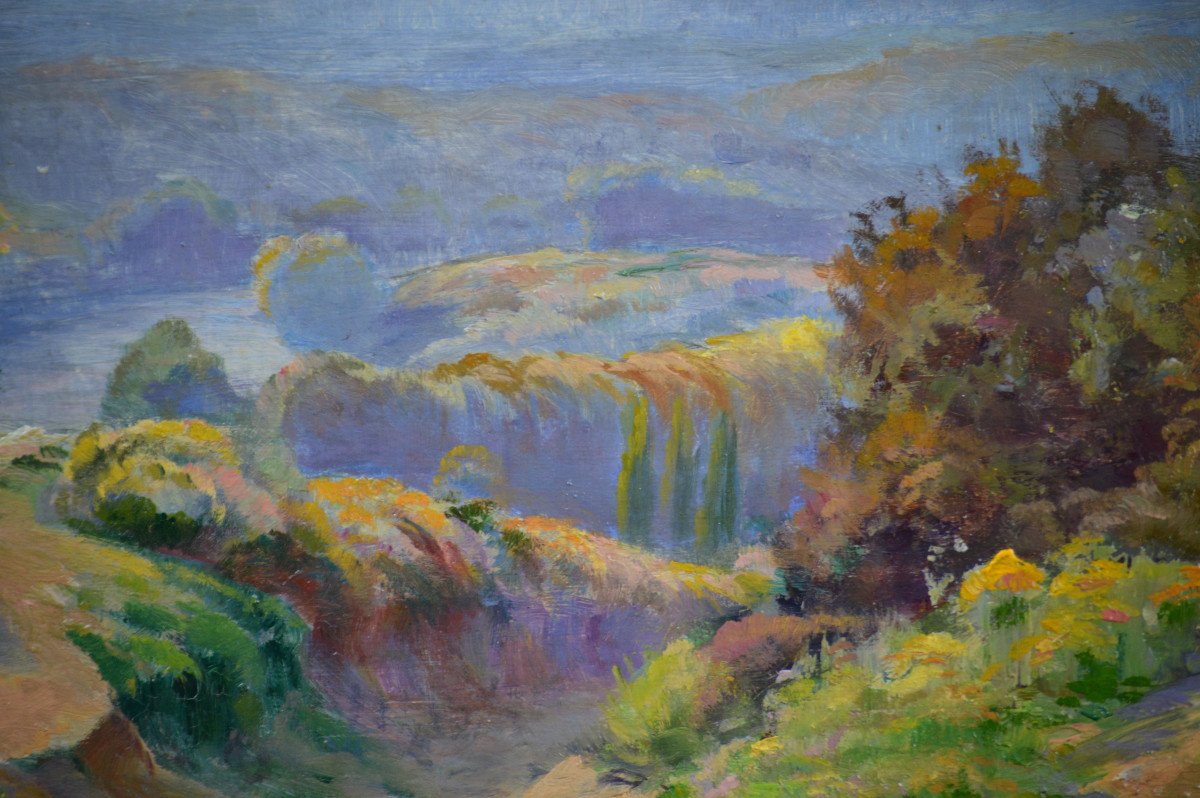 Alexandre Bailly 1866-1949. "Paysage."-photo-1