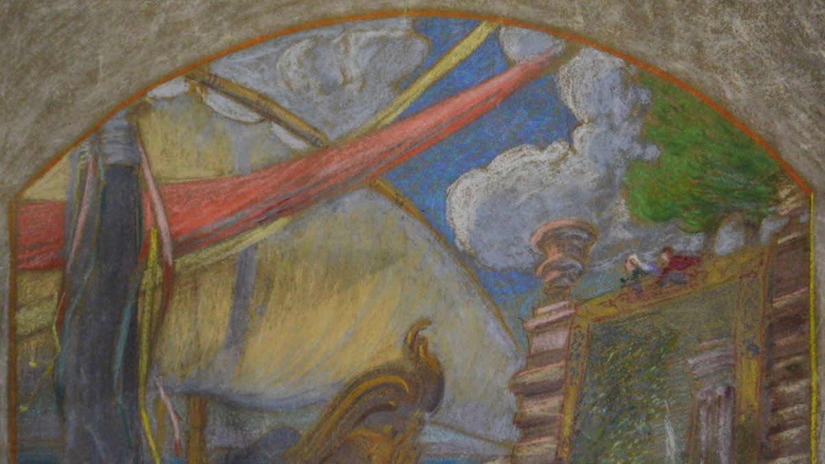 Georges Pradelle 1865-1934. "theater Decor Project."-photo-3