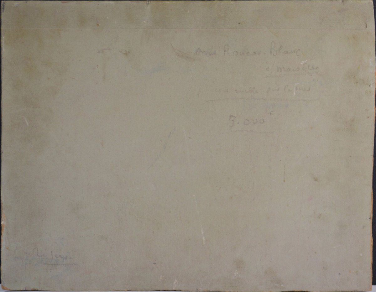 Louis Fortuney 1875-1951. "Une rue à Roucas-Blanc, Marseille."-photo-2