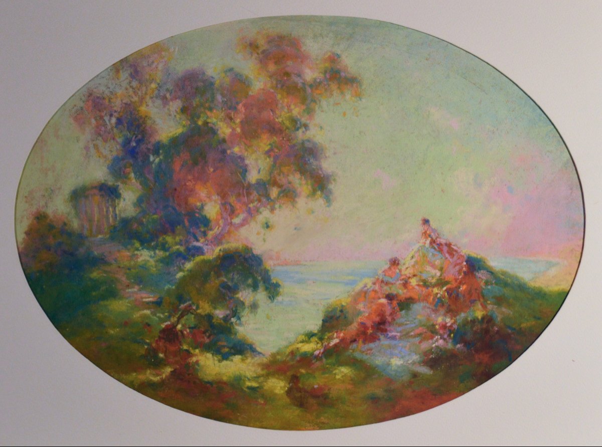 G. Stelly Desmoulins XIX-XXème. "Scène galante."-photo-2