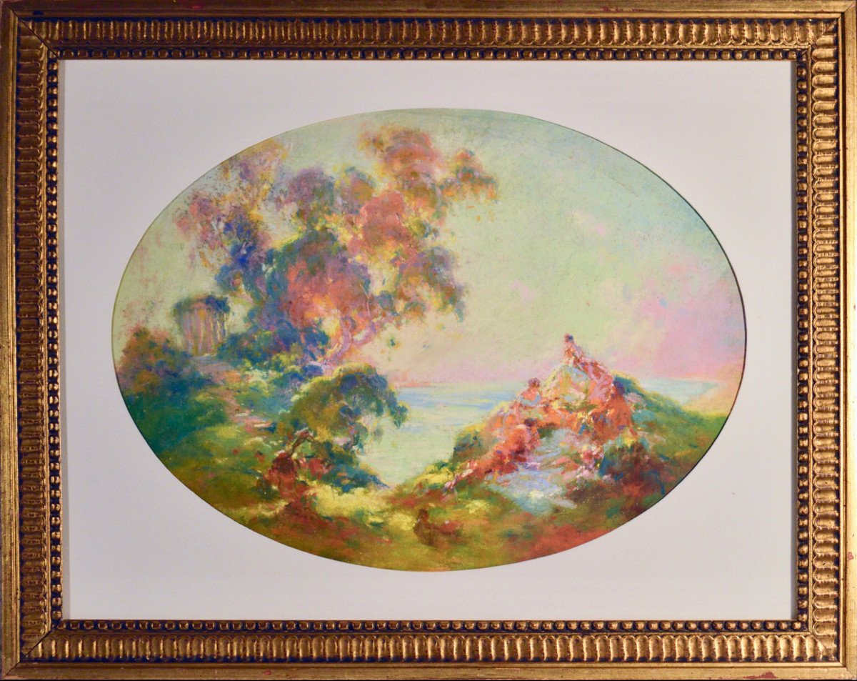 G. Stelly Desmoulins XIX-XXème. "Scène galante."