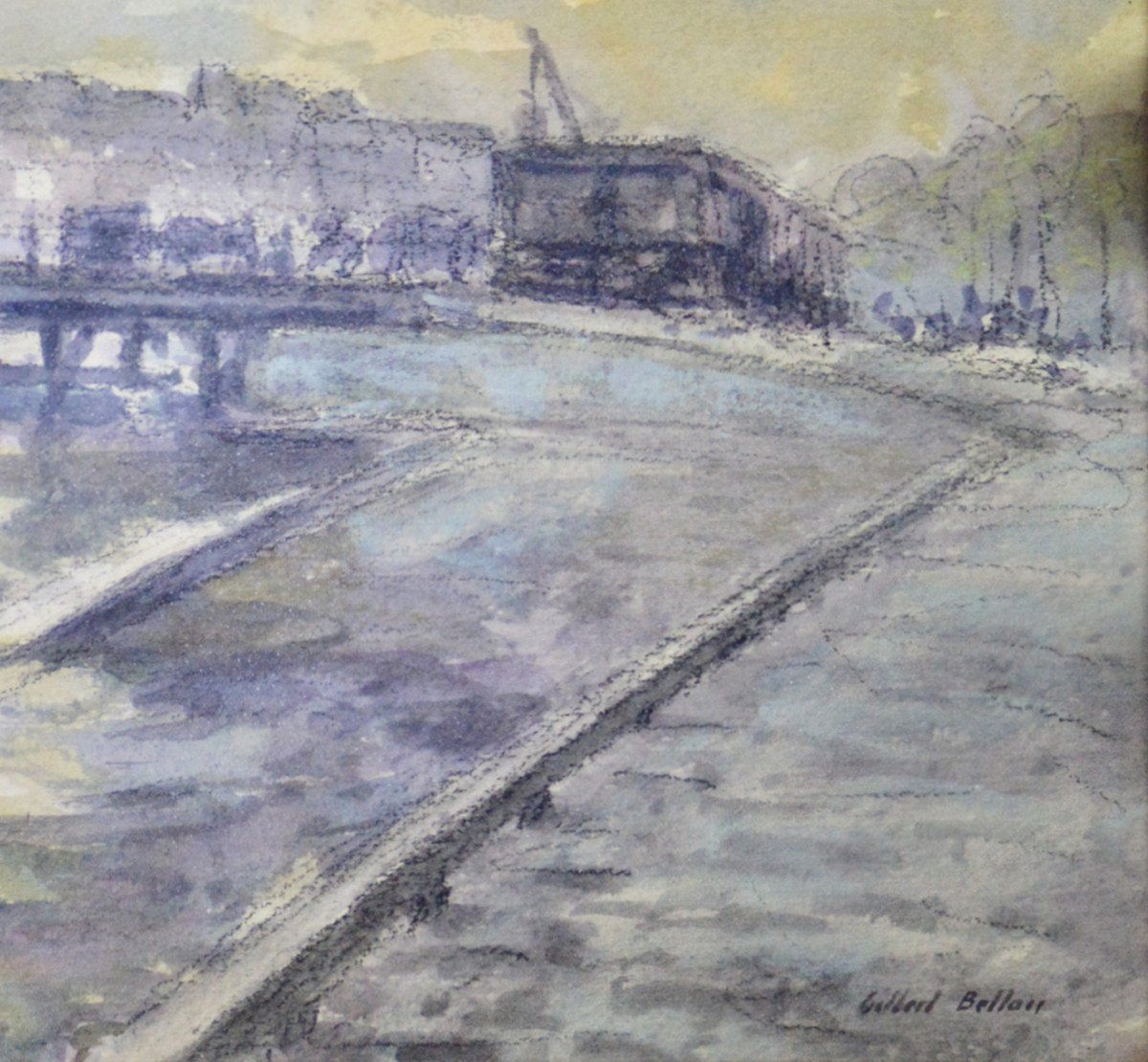 Gilbert Bellan 1865-1935. “quai De Seine In Paris.”-photo-4