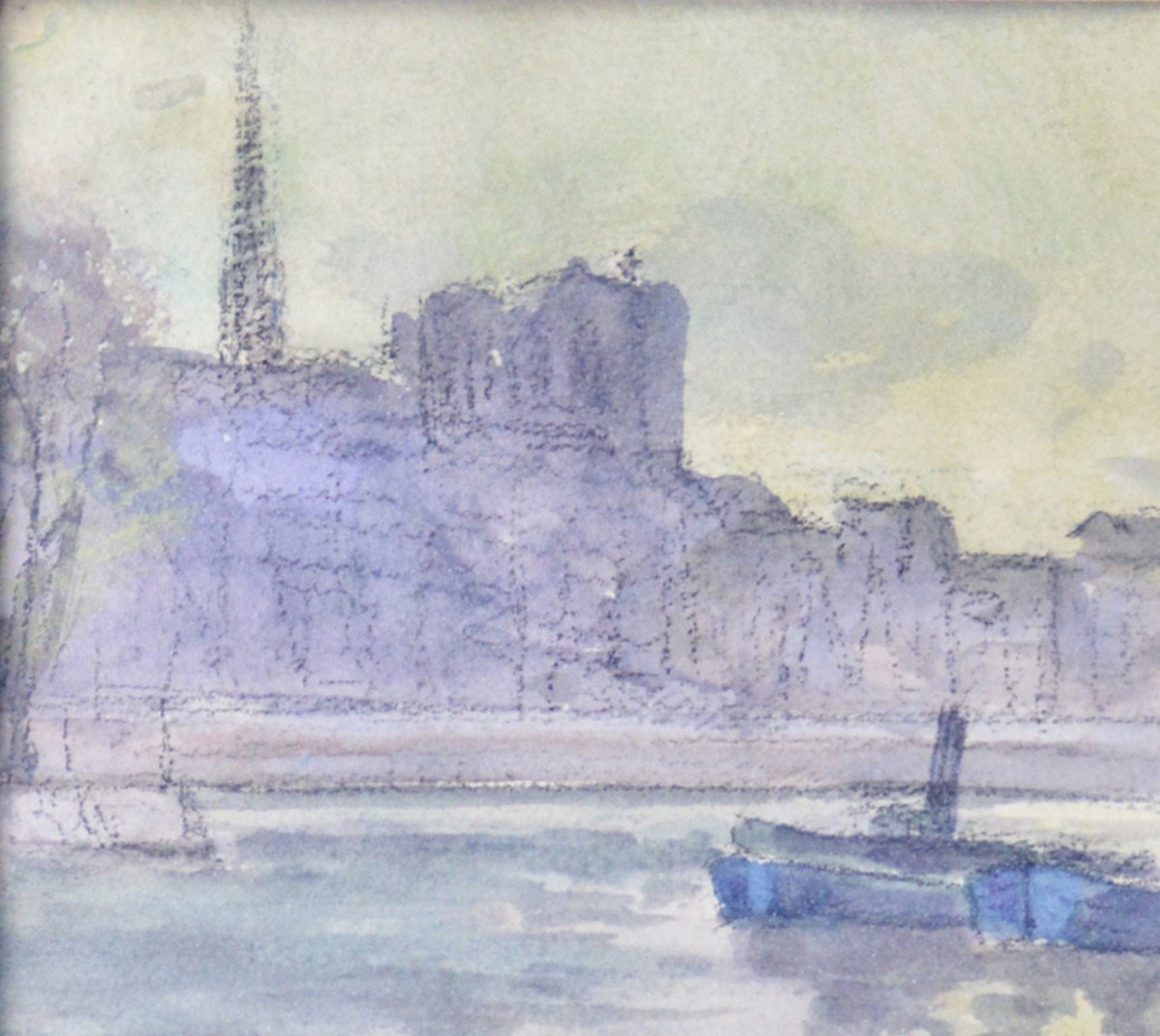 Gilbert Bellan 1865-1935. “quai De Seine In Paris.”-photo-1