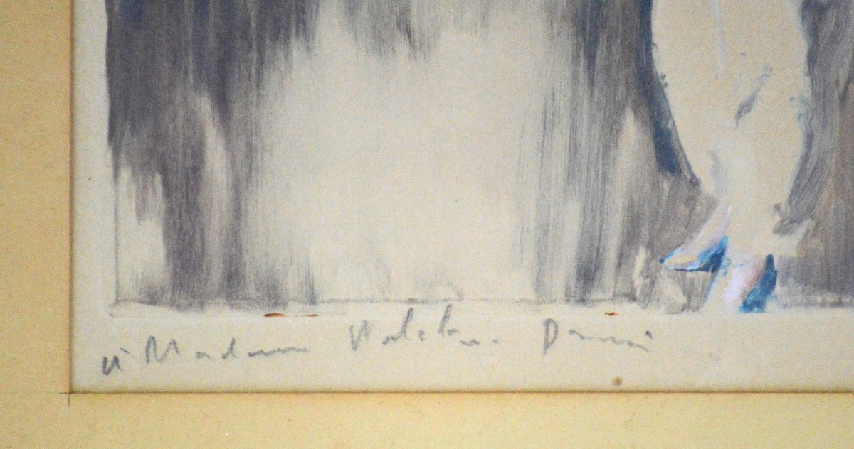 Drian (Adrien Désiré Étienne) 1885-1961.  "Élégante dans son intérieur vers 1920 /1930."-photo-4