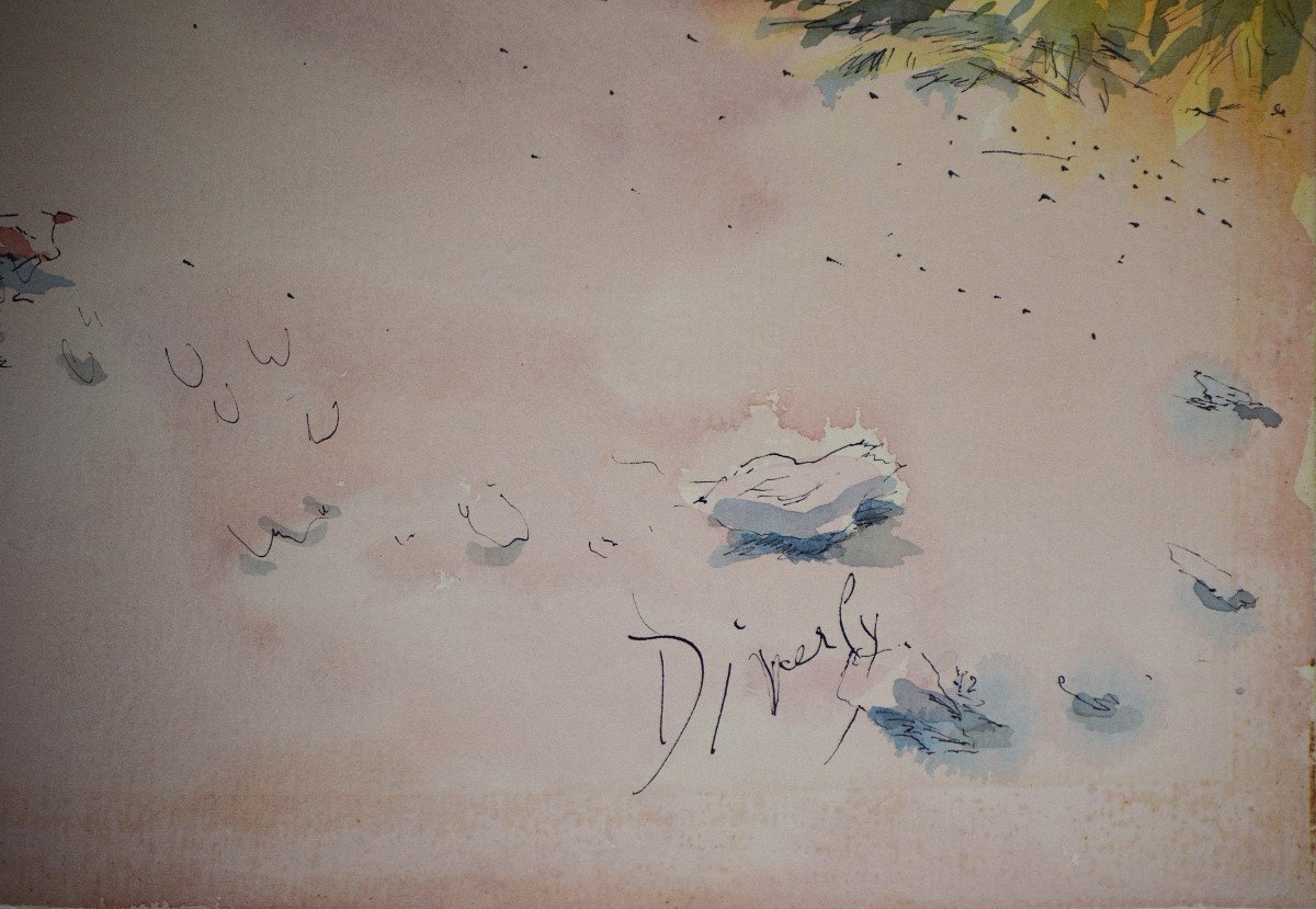 Éliane Diverly 1914-2012. "La roseraie du Port Canto Cannes. Parfum de Mai."-photo-3
