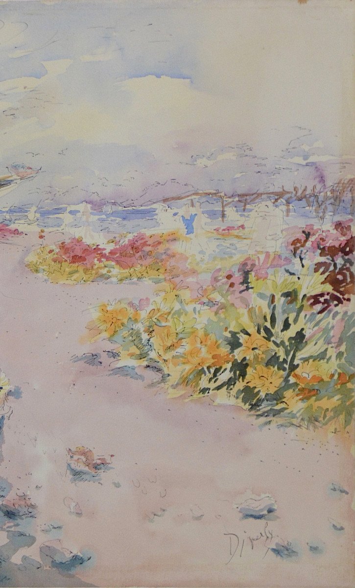 Éliane Diverly 1914-2012. "La roseraie du Port Canto Cannes. Parfum de Mai."-photo-1