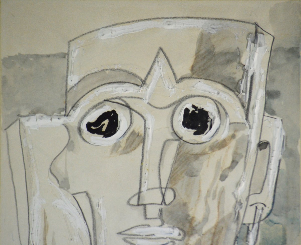 Henry de Waroquier 1881-1970. "Portrait."-photo-1