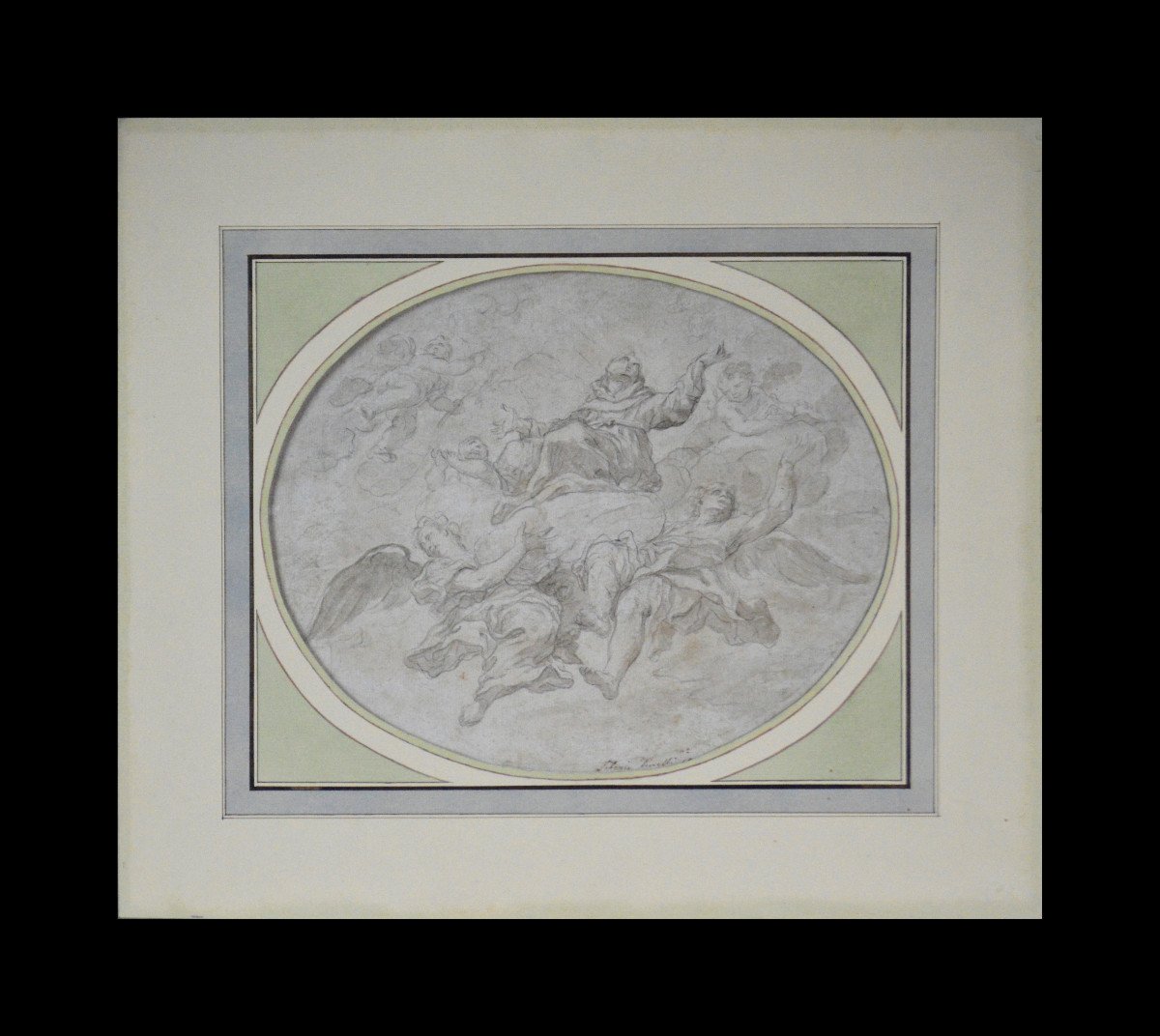 Tiberio Tinelli 1587-1639. Venetian School. “assumption Of A Religious.”-photo-2