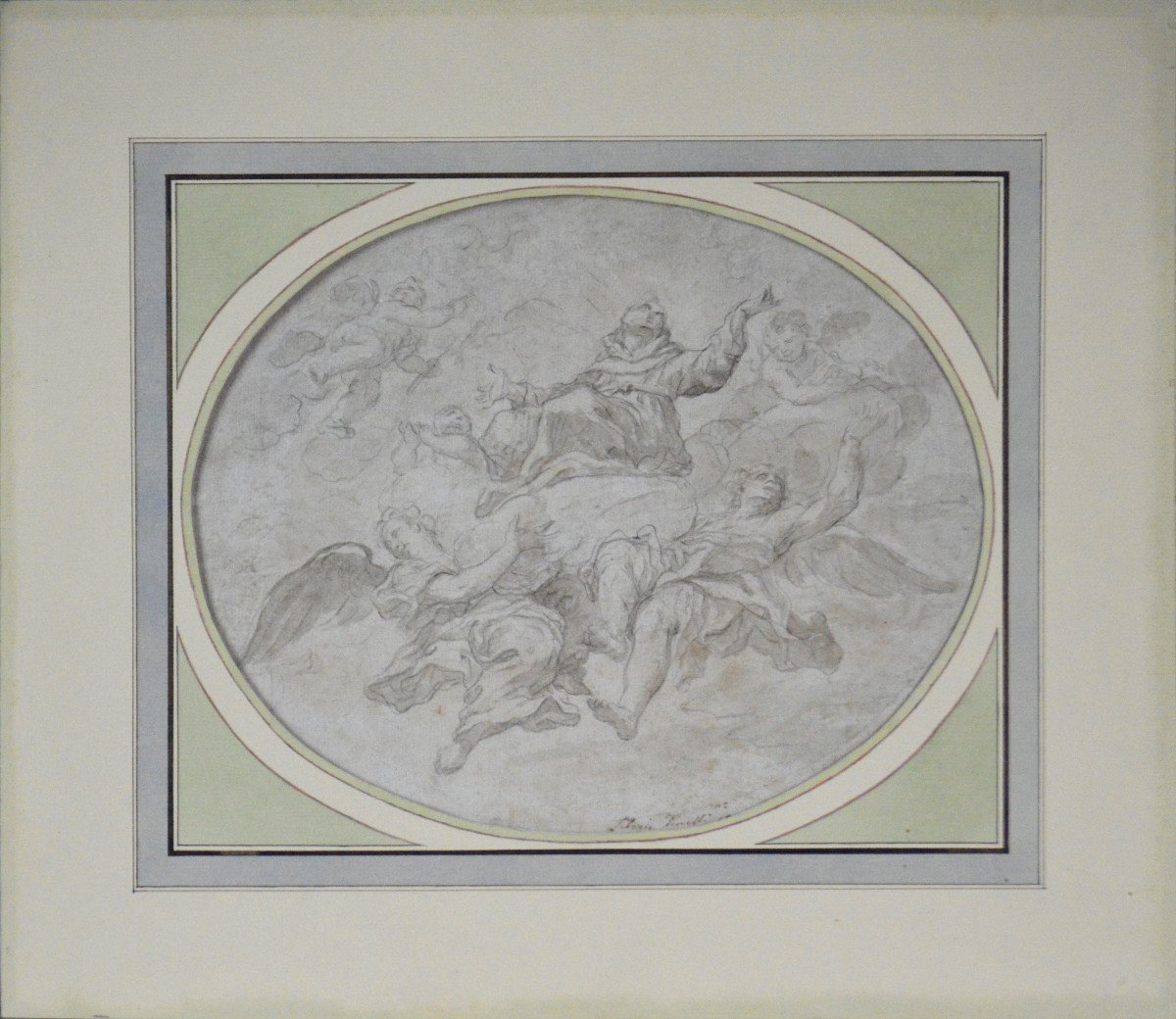 Tiberio Tinelli 1587-1639. Venetian School. “assumption Of A Religious.”-photo-3