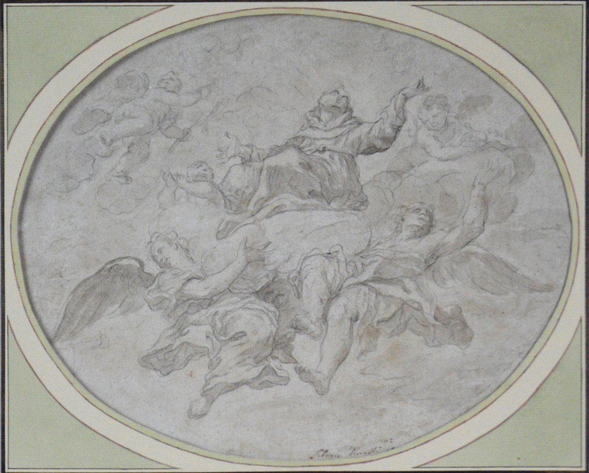 Tiberio Tinelli 1587-1639. Venetian School. “assumption Of A Religious.”