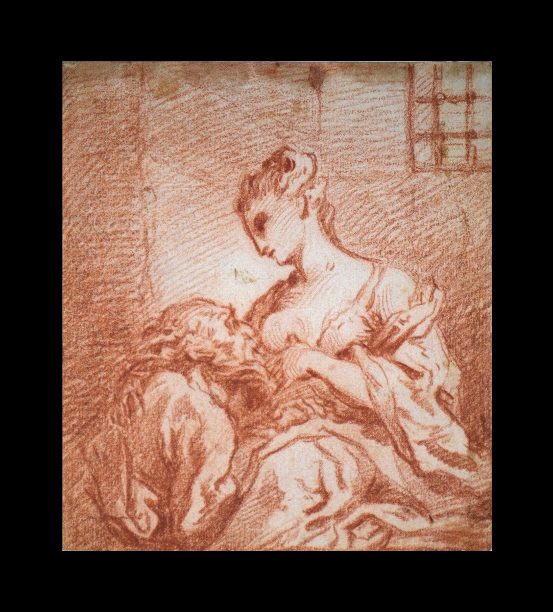 Italian School Of The 18th Century. “roman Charity.”-photo-2