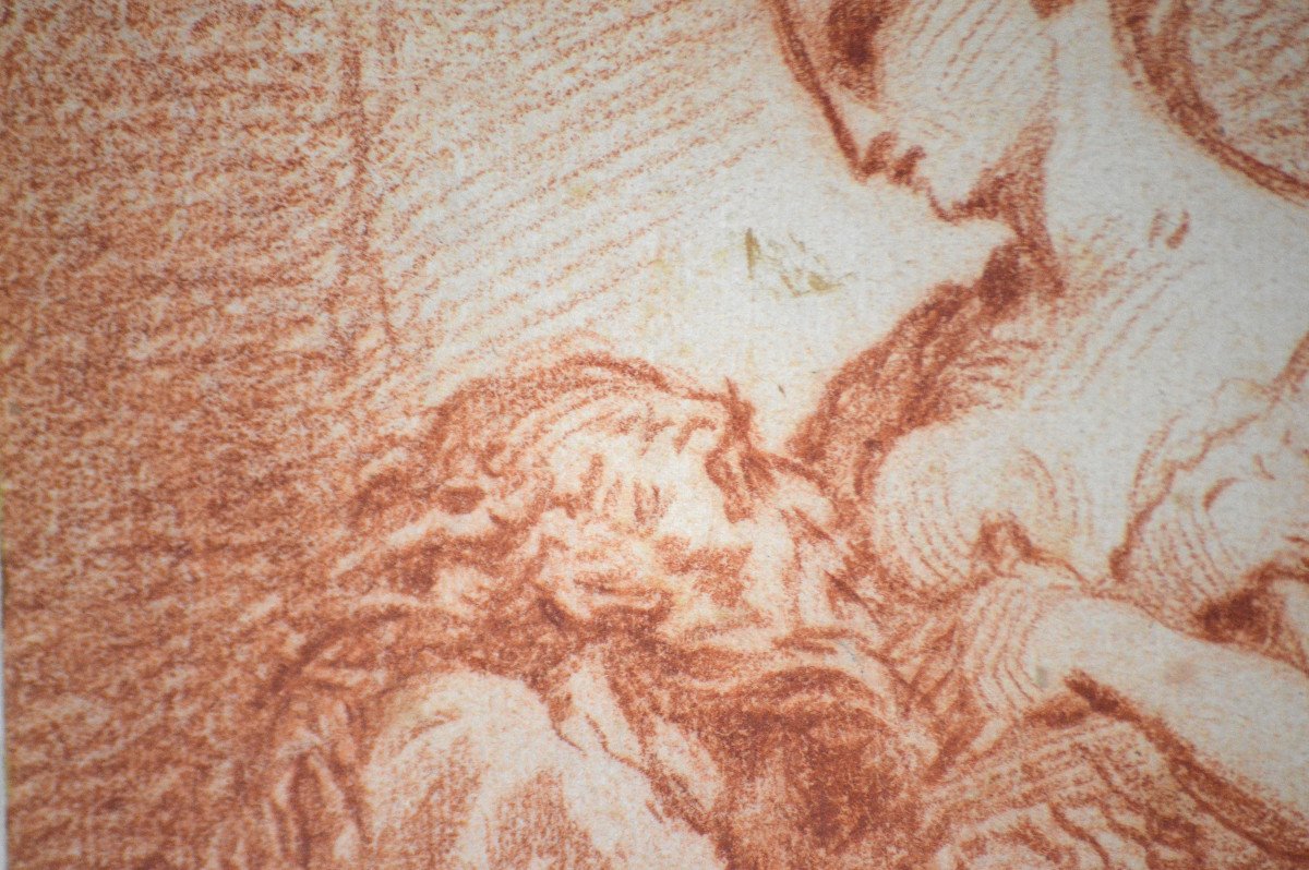 Italian School Of The 18th Century. “roman Charity.”-photo-2