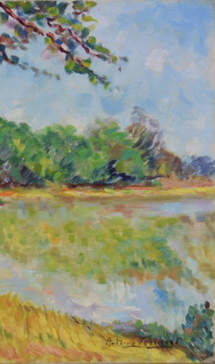 Antoine Ferracci 1890-1984. “fawn Landscape.”-photo-1