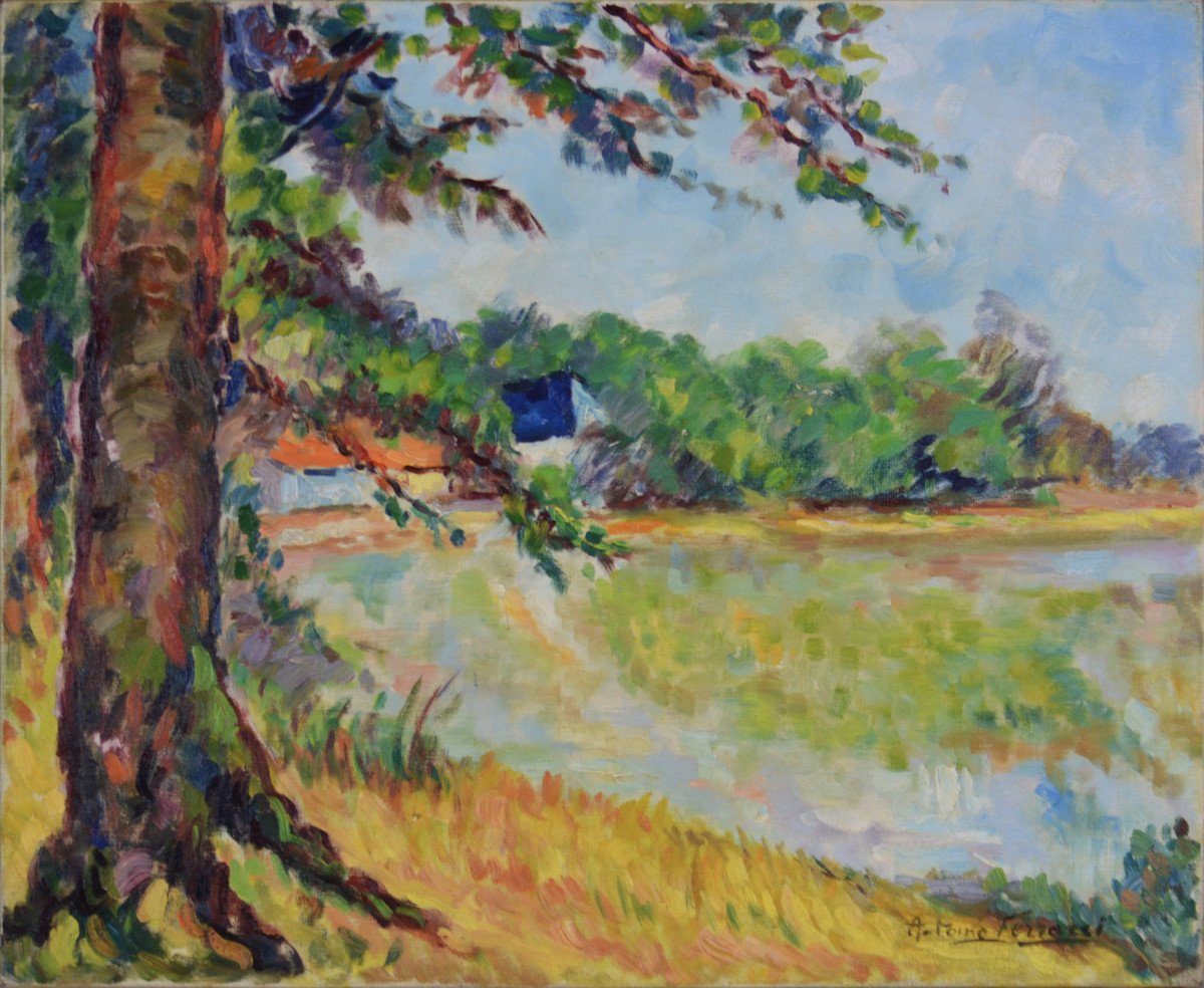 Antoine Ferracci 1890-1984. “fawn Landscape.”