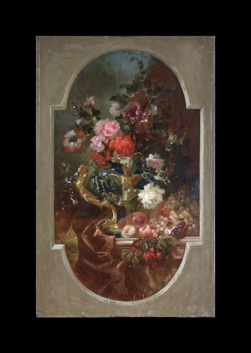 École Française XIXᵉ siècle.  "Nature Morte."-photo-2
