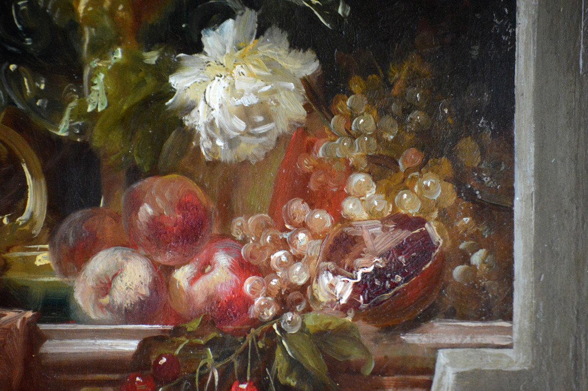 École Française XIXᵉ siècle.  "Nature Morte."-photo-4