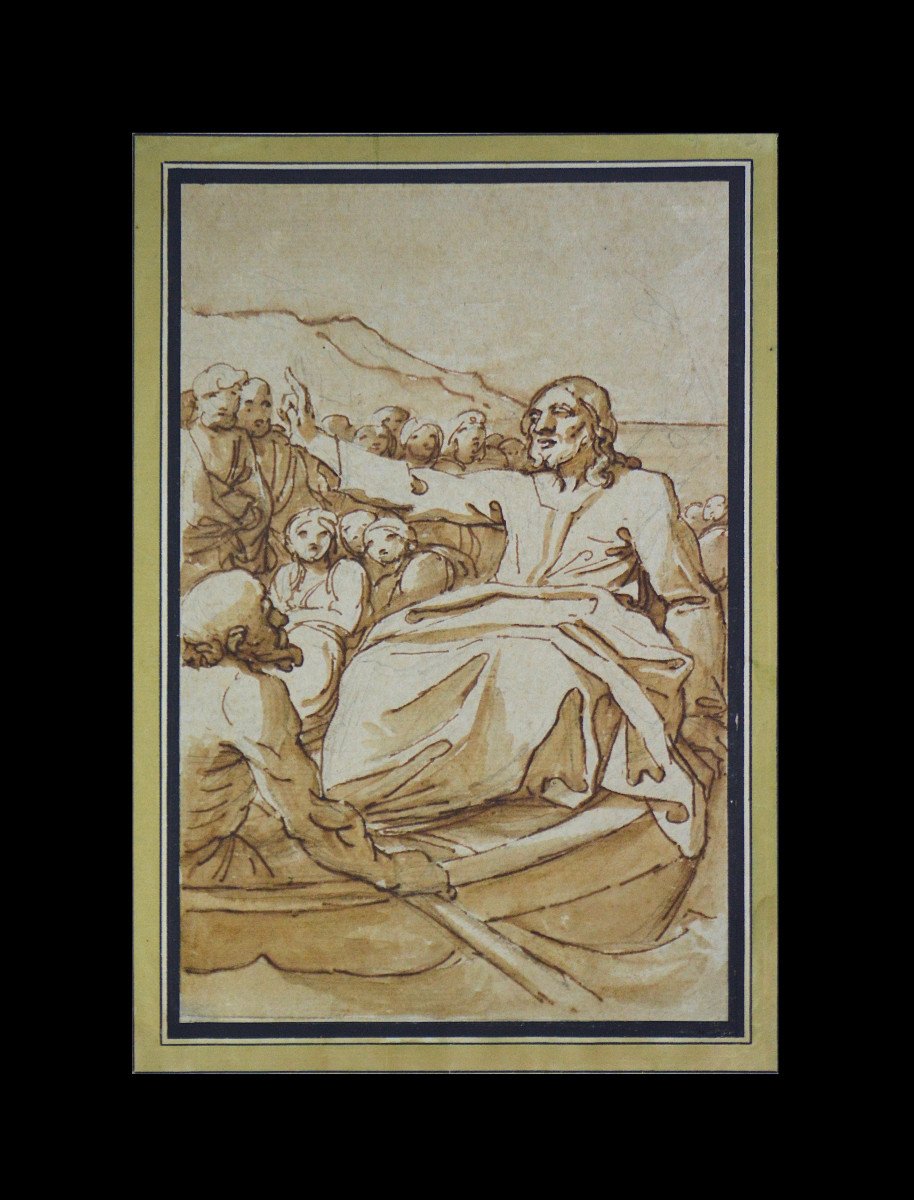 Italian School 18th Century. “jesus At Lake Tiberias.”-photo-2