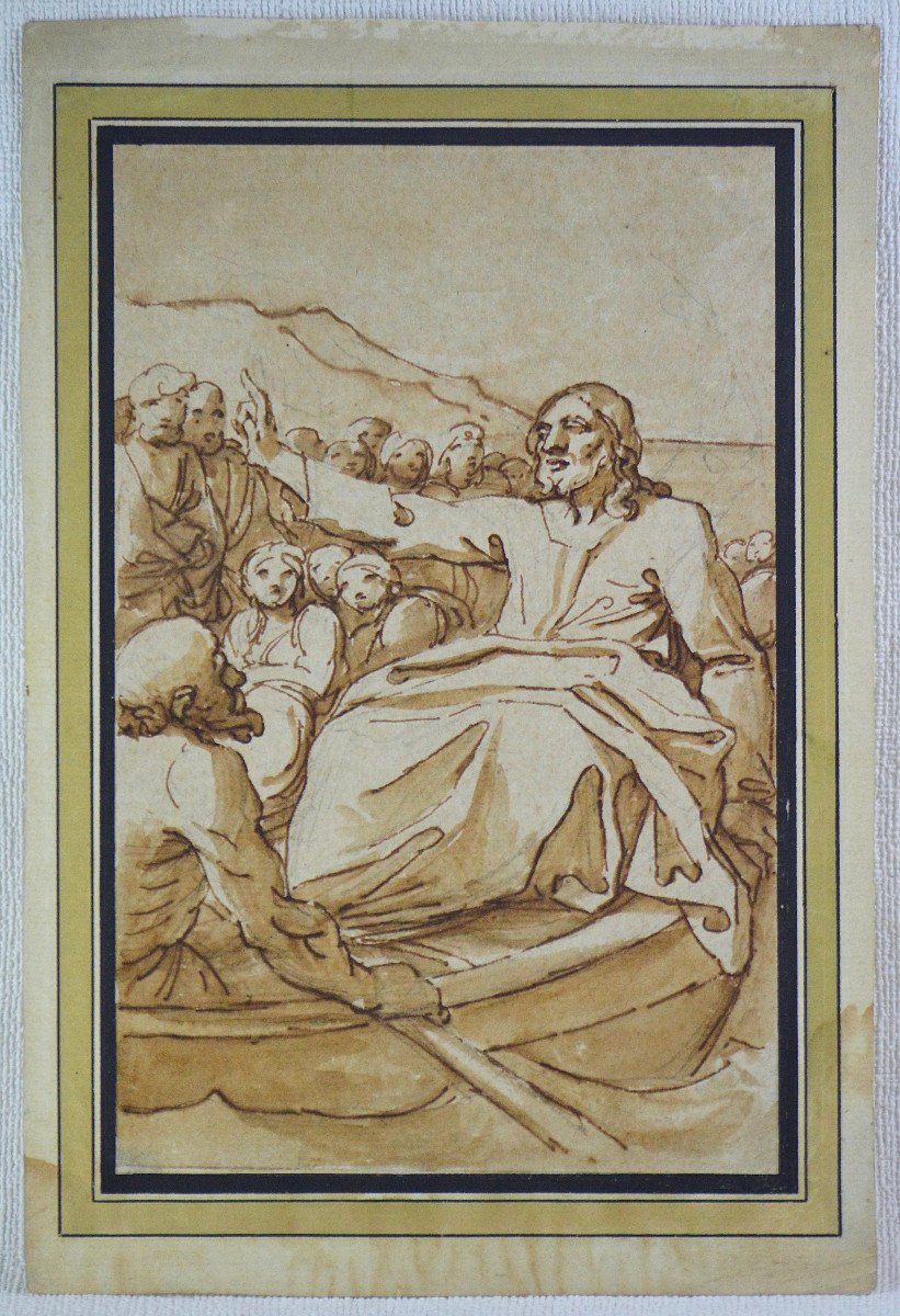 Italian School 18th Century. “jesus At Lake Tiberias.”-photo-4