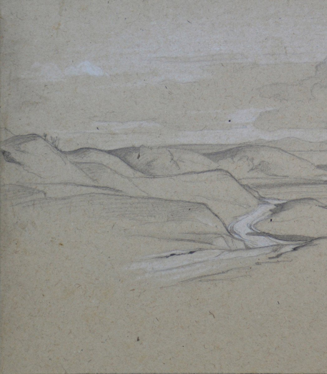 François Victor Biennourry 1823-1893. "Environ de la campagne romaine."-photo-1