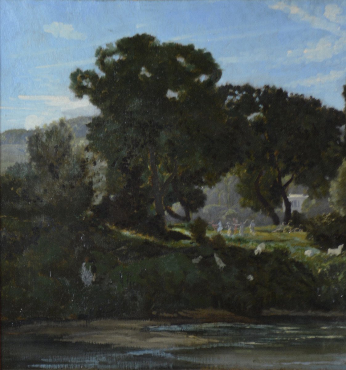 Auguste Anastasi 1820-1889. "walnut Trees Of The Island And Coteau De La Jonchère (bougival)."-photo-4