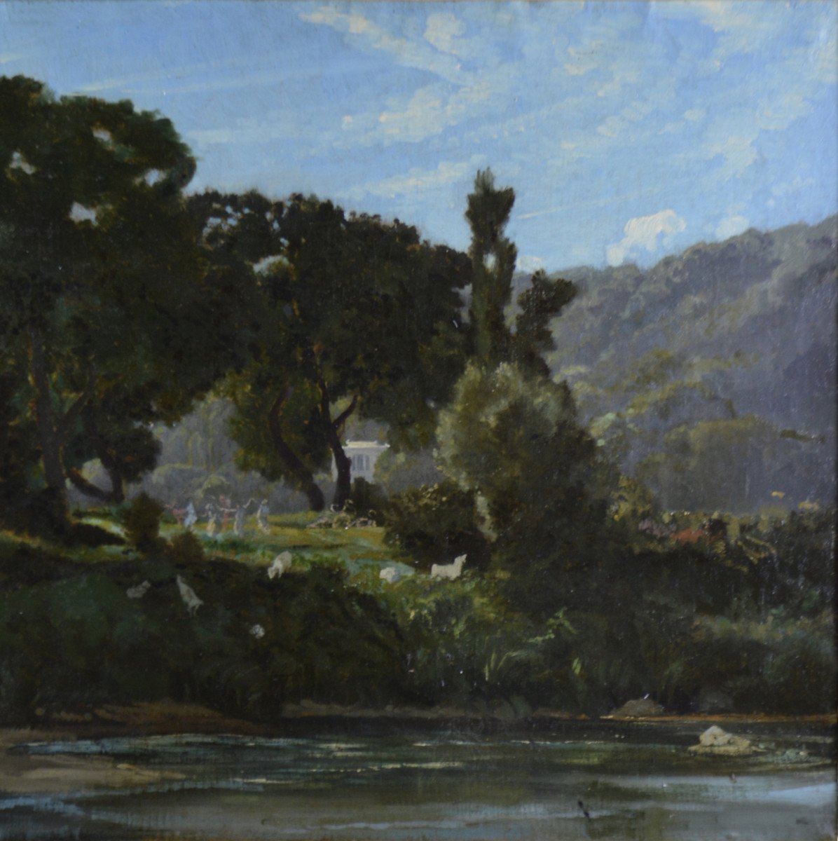 Auguste Anastasi 1820-1889. "walnut Trees Of The Island And Coteau De La Jonchère (bougival)."-photo-1