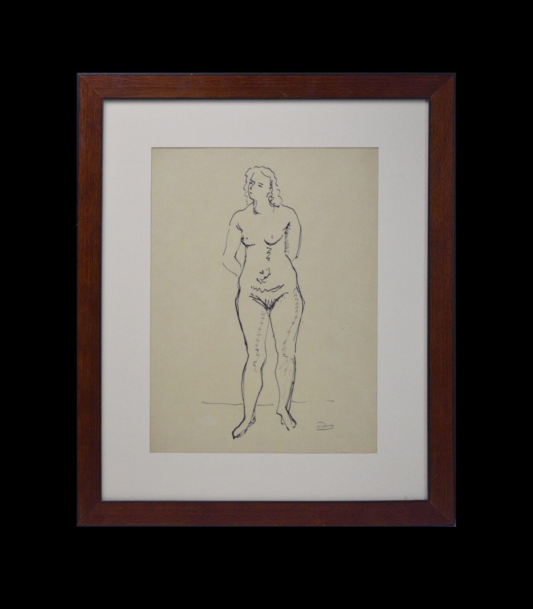 André Derain 1880-1954. "Femme nue debout."-photo-2