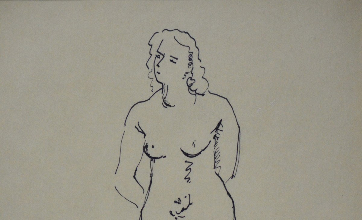 André Derain 1880-1954. "Femme nue debout."-photo-1