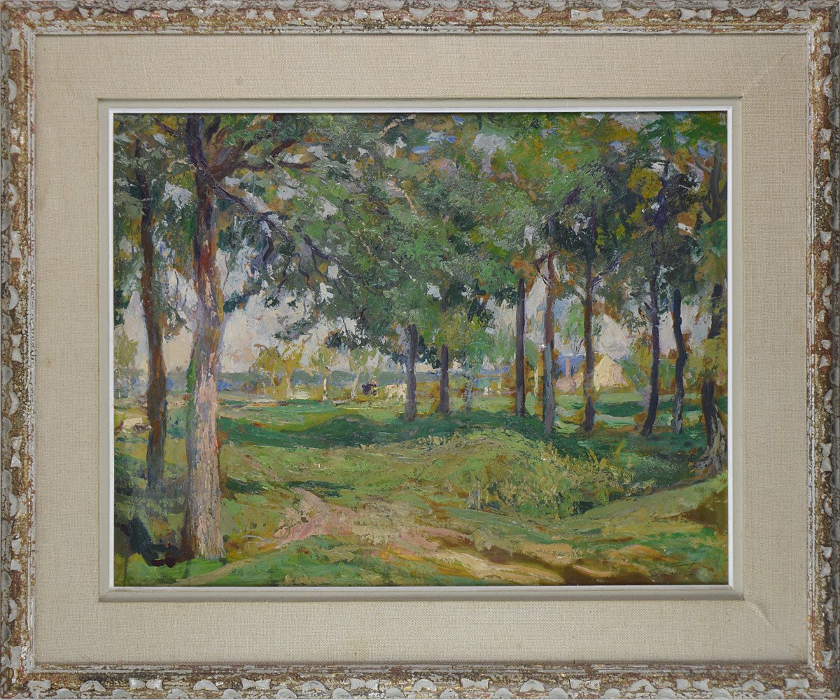 Lucien-hector Jonas 1880-1947. "landscape."-photo-2