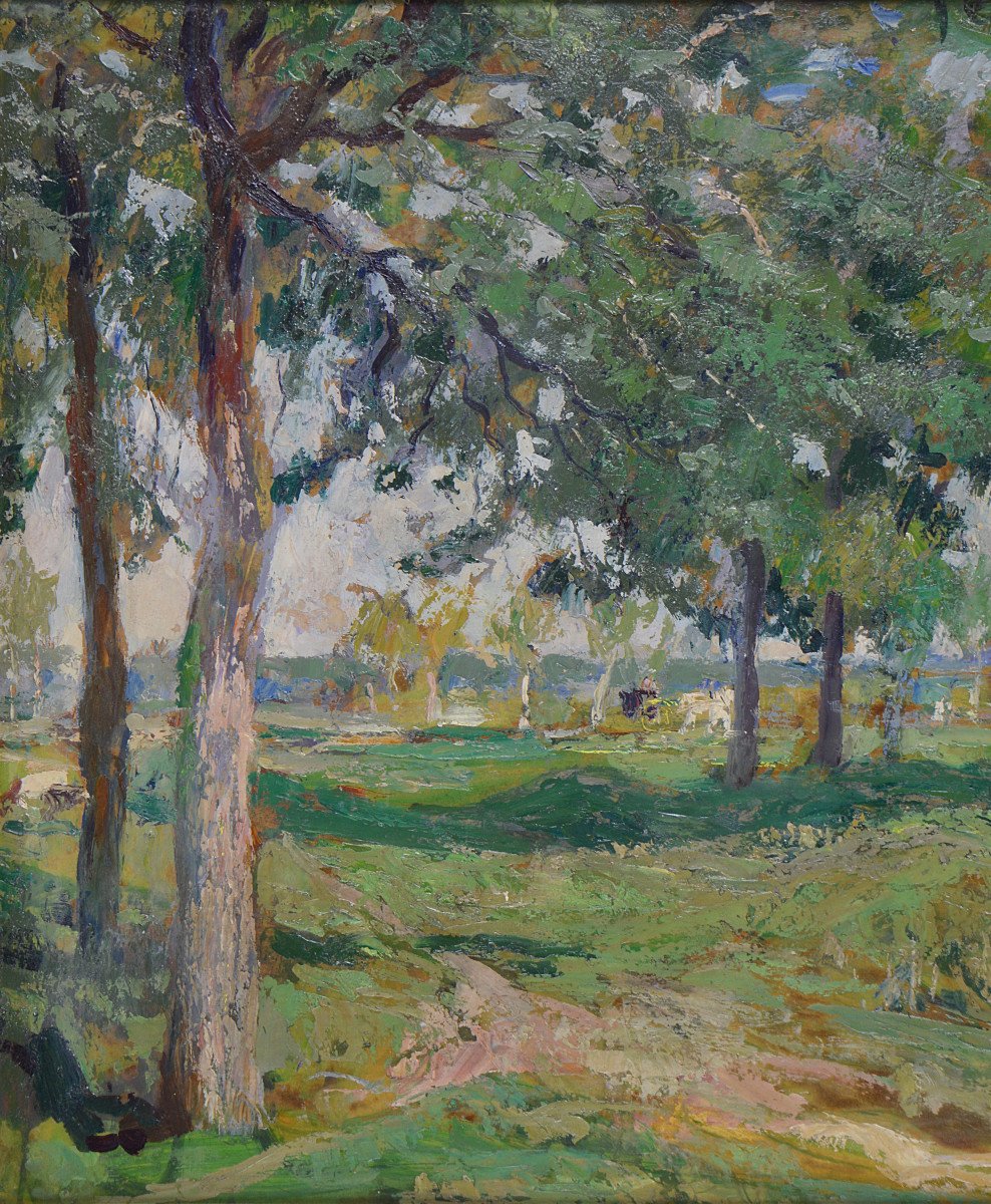 Lucien-hector Jonas 1880-1947. "landscape."-photo-1