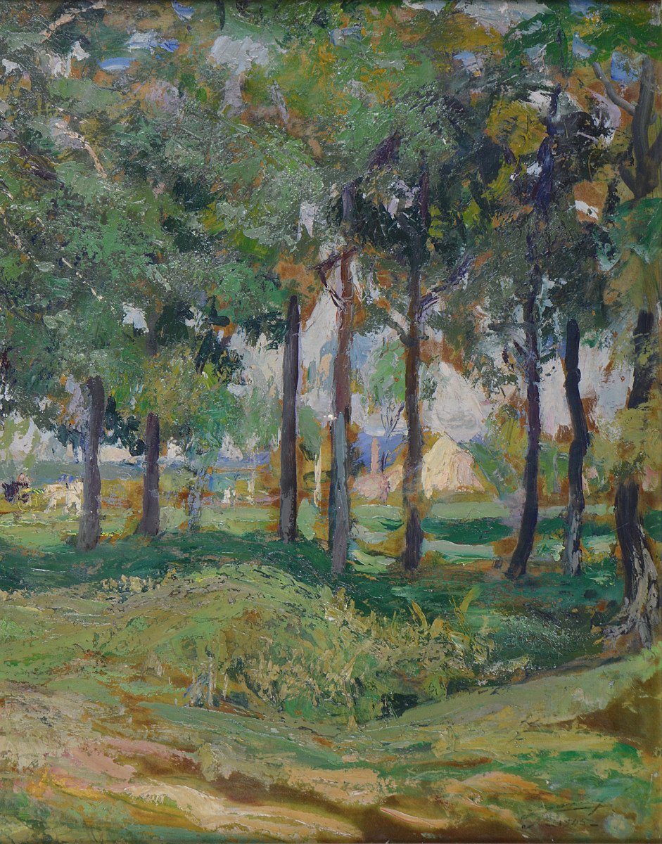 Lucien-hector Jonas 1880-1947. "landscape."-photo-2