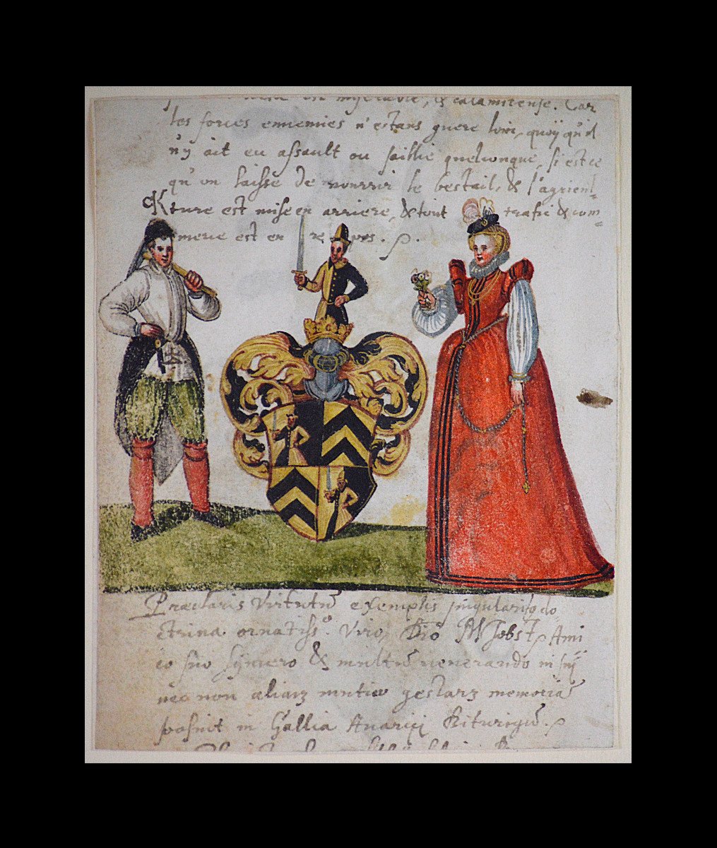 Coat Of Arms Of The Keckh Family Of Mayerstetten. (germany) Late 16th Century.