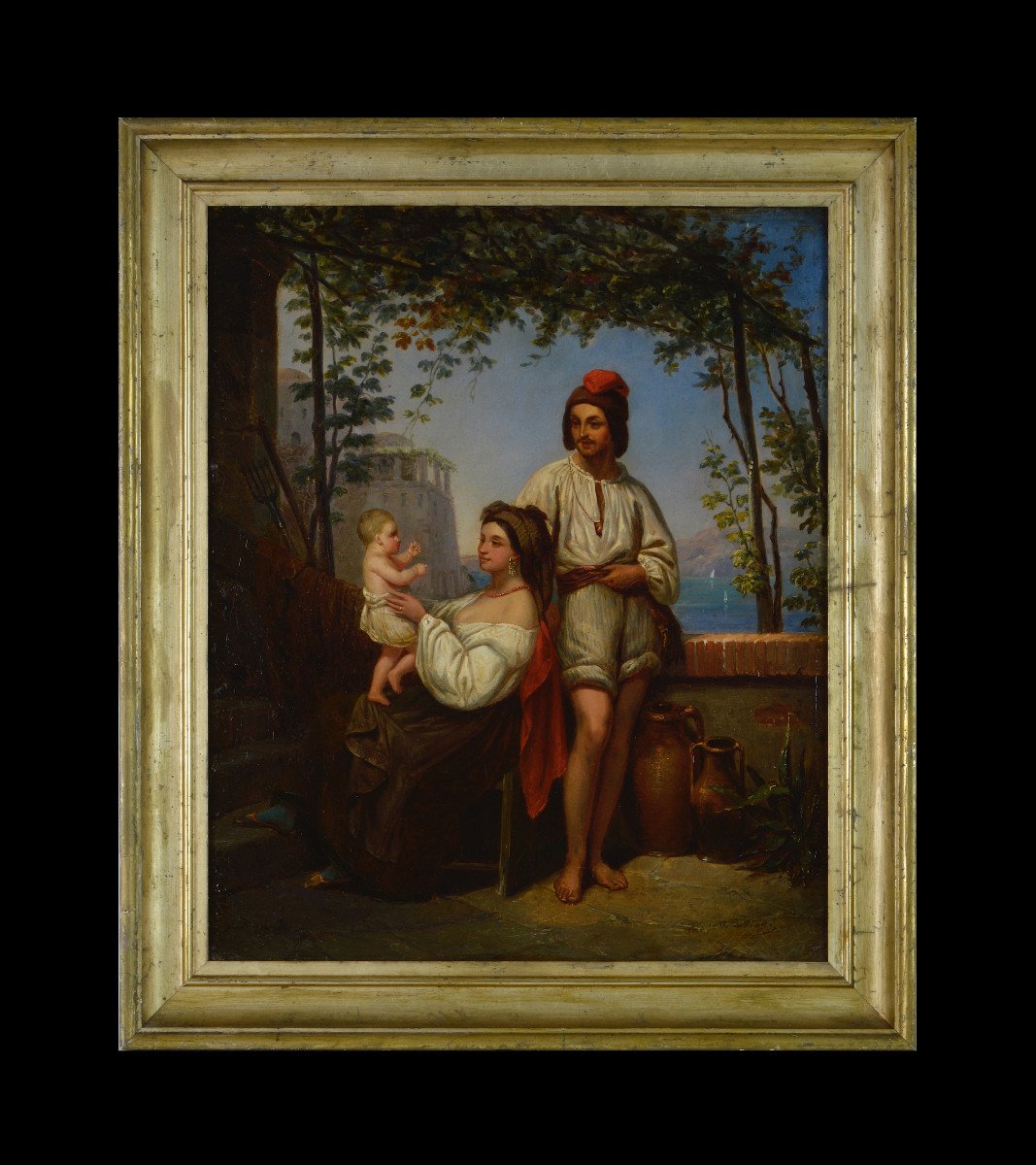 Auguste Antoine Massé 1795-1836. “neapolitan Family.”-photo-2