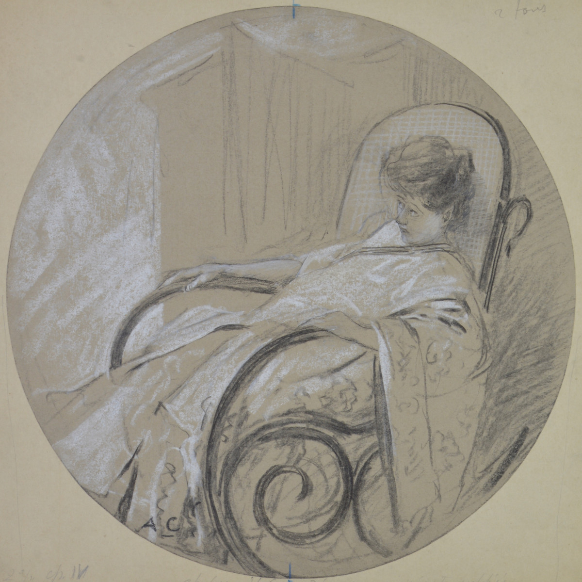 Antoine Calbet 1860-1944. "woman In A Rocking Chair."
