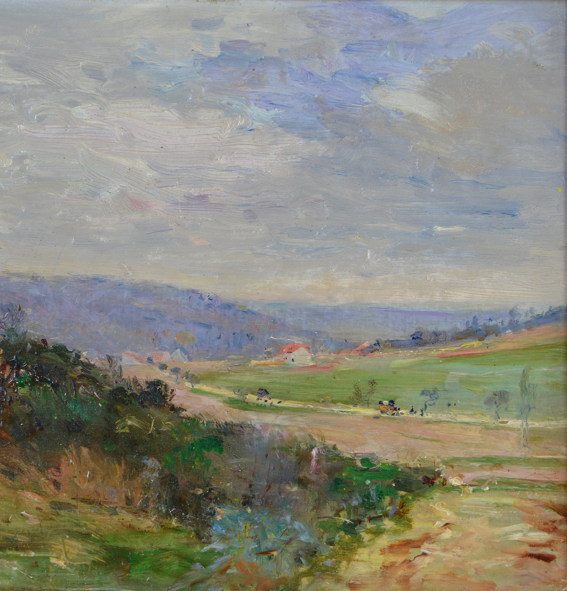 Gustave Madelain 1867-1944. "Paysage impressionniste."-photo-2