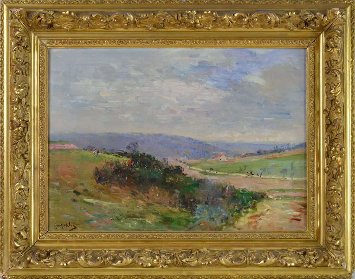 Gustave Madelain 1867-1944. "Paysage impressionniste."