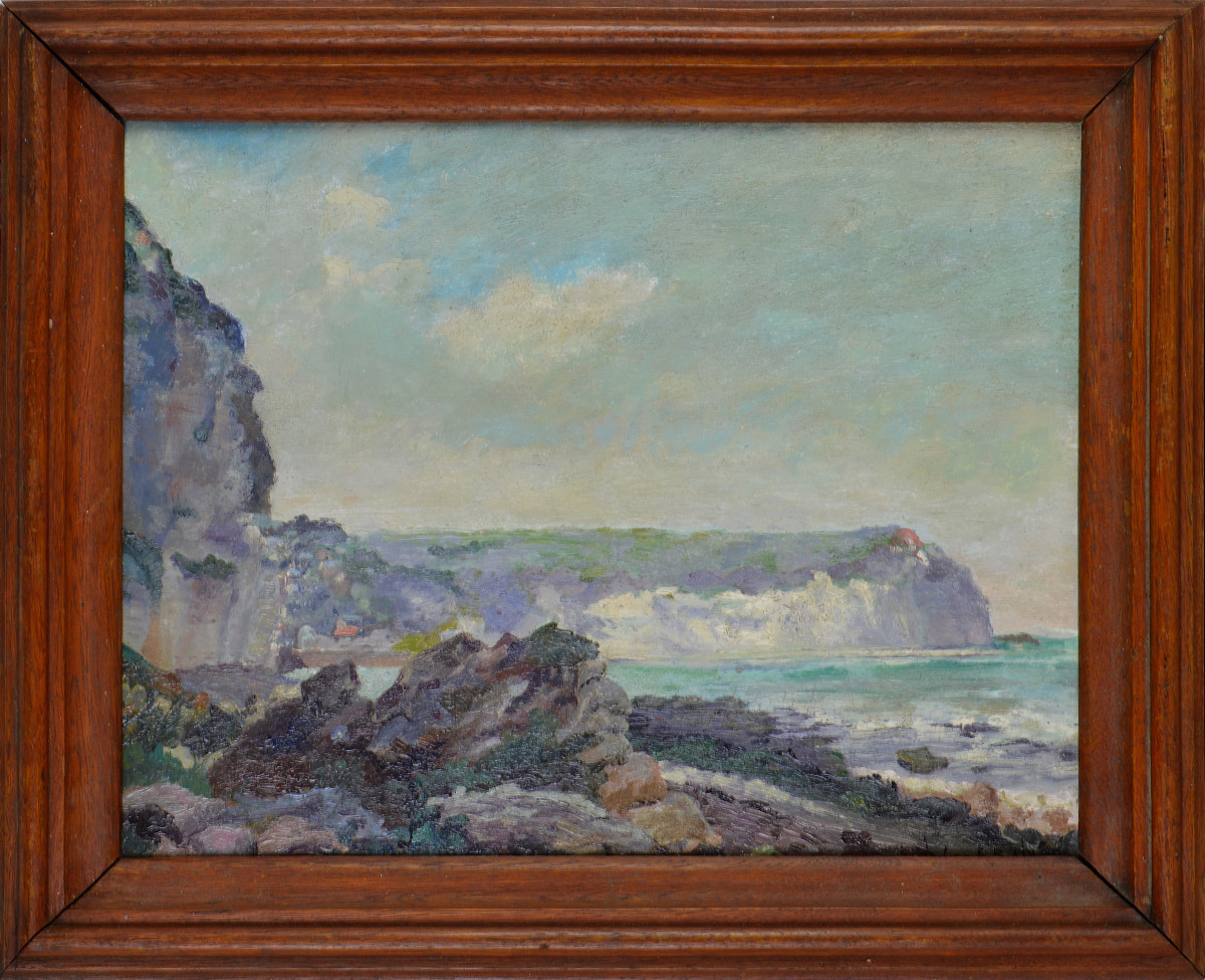 Jules-lucien Brault Born In 1861. "cliffs At Yport."
