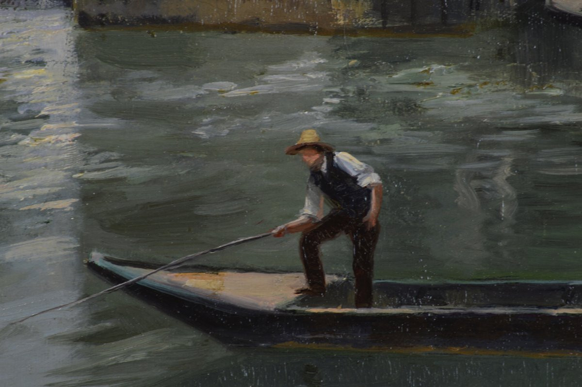 Paul Grob né en 1858. "Pêcheur près du moulin."-photo-3