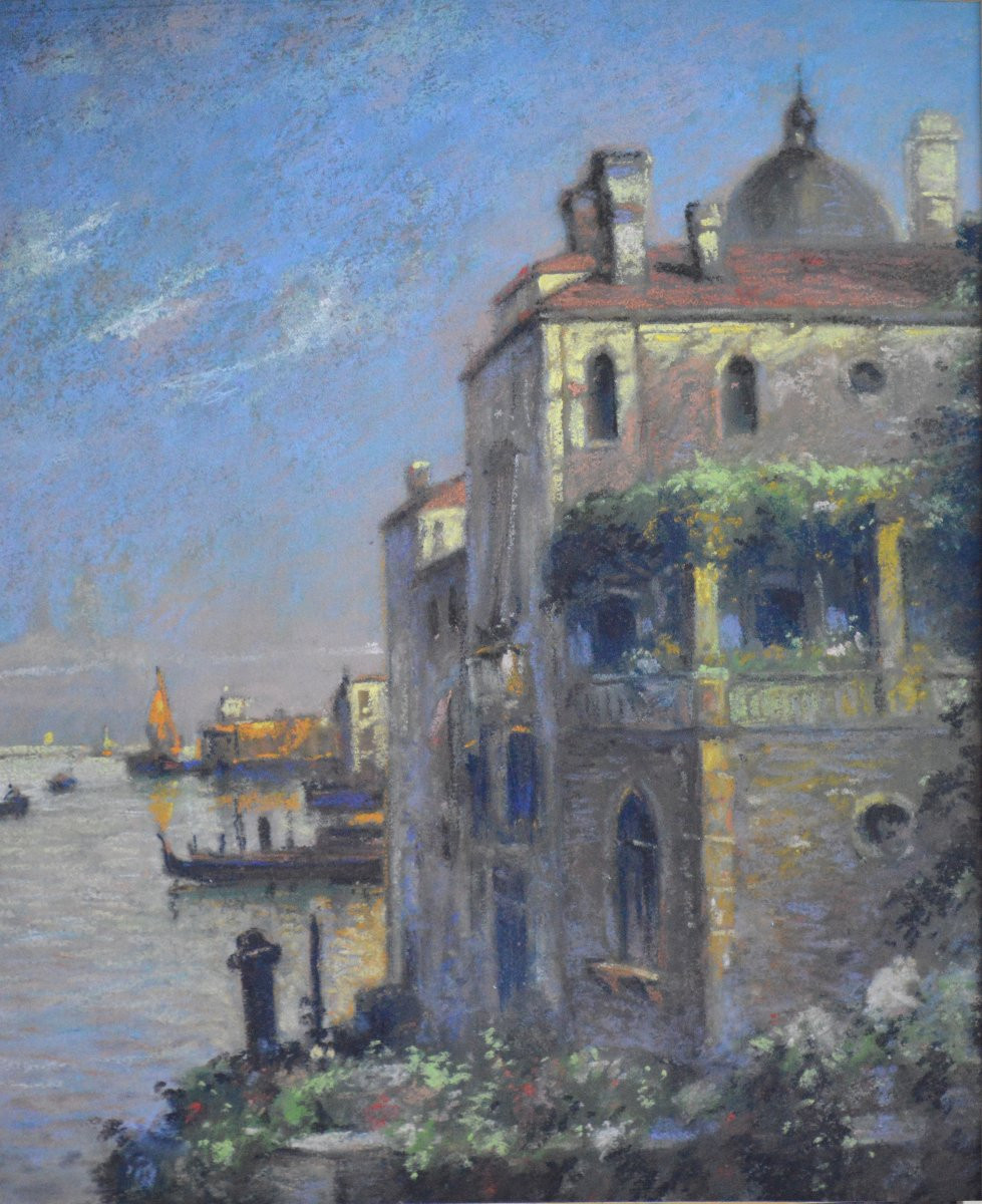 École Italienne vers 1930. "Vue de Venise."-photo-1