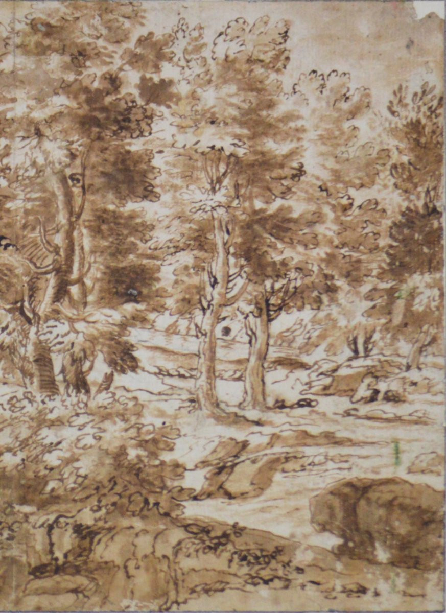 Gaetano Martoriello 1670-1720. Actif à Naples. "Paysage."-photo-4