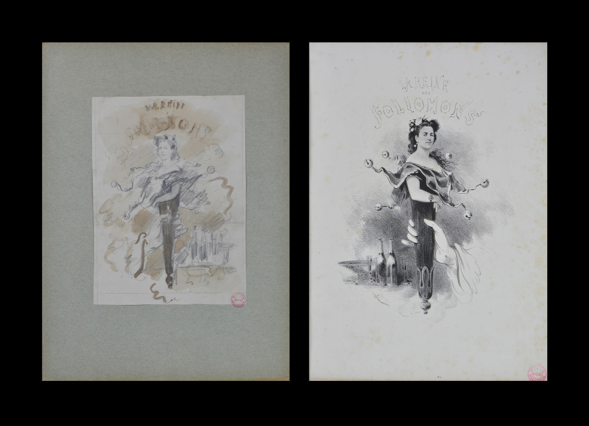 Alfred Grévin 1827-1892.  " La reine des ..."