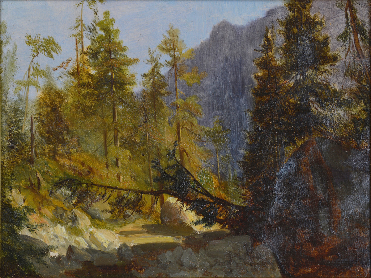 Clément Alphonse Antonin Fanart 1831-1903. “Paysage montagneux.”-photo-3