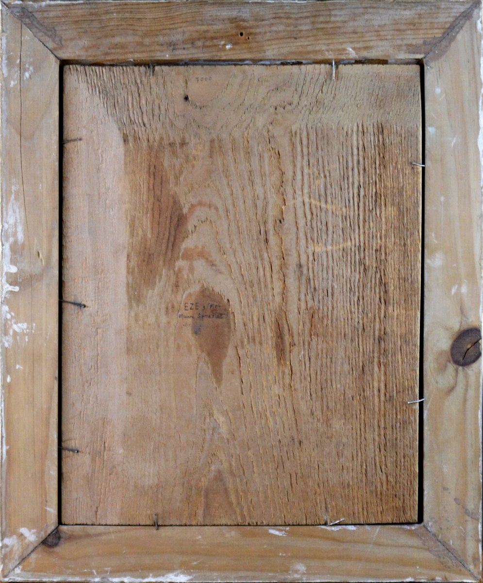 A.Anguelis XXᵉ siècle. "Eze sur Mer, Maison Sarrazine."-photo-3
