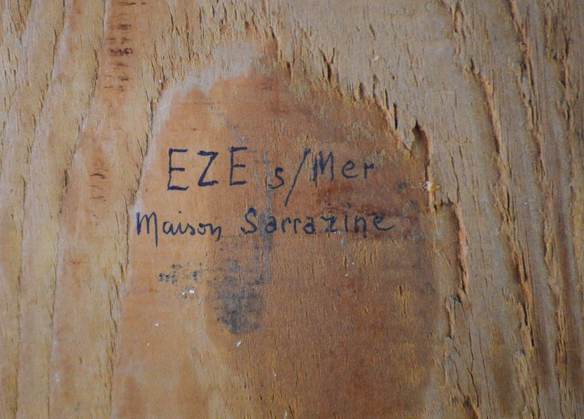 A.Anguelis XXᵉ siècle. "Eze sur Mer, Maison Sarrazine."-photo-4