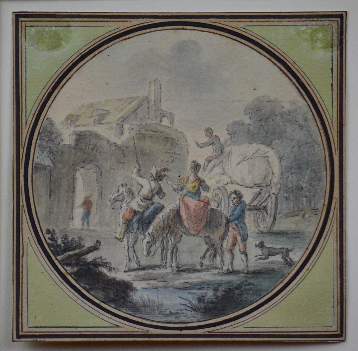 18th Century French School. "pastoral."-photo-3