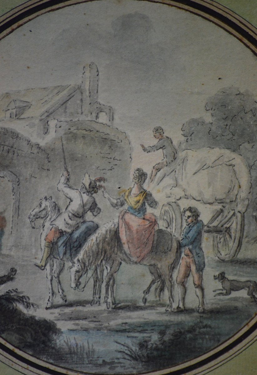 18th Century French School. "pastoral."-photo-2