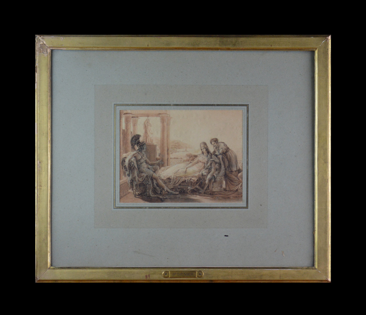 Alexandre Vincent Sixdeniers 1795-1846. "aeneas And Dido."-photo-2